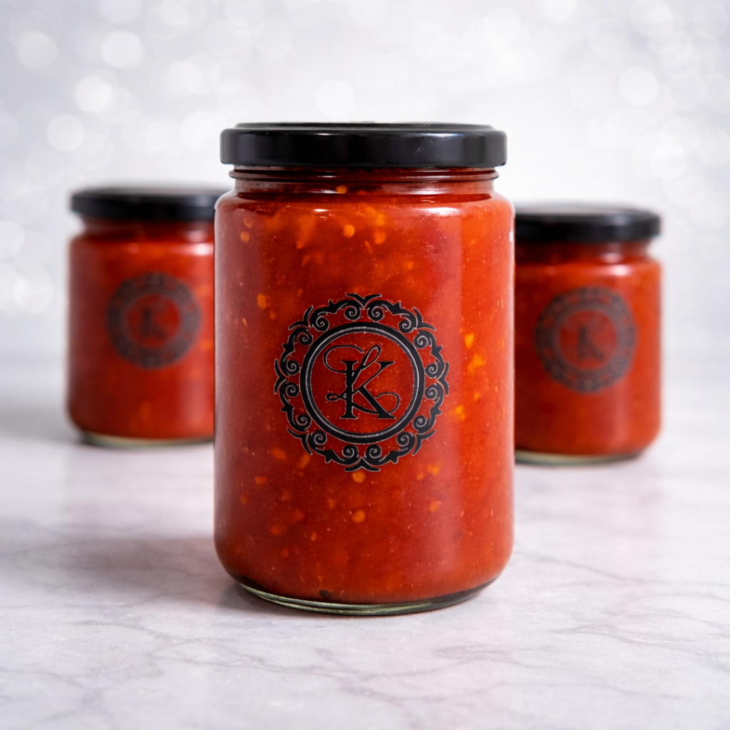 Lutzi Kutzi Firepot Chilli Chutney, Family Jar 500 ml